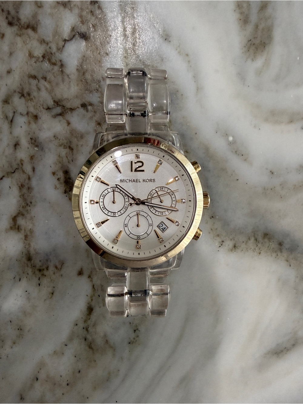 Michael Kors Clear Acrylic Bracelet Watch